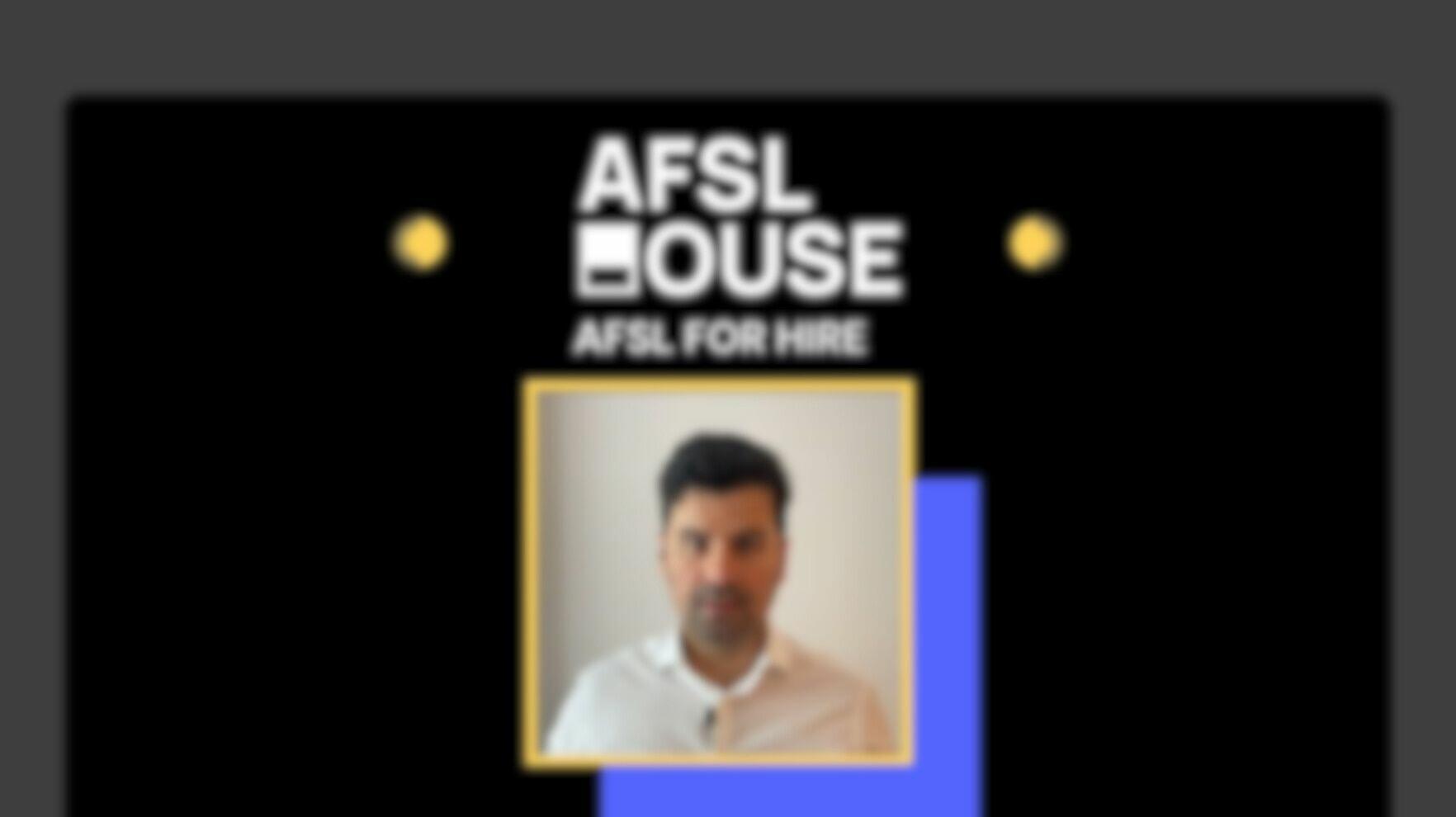 Headshot of AFSL House's consultant. AFSL for hire.