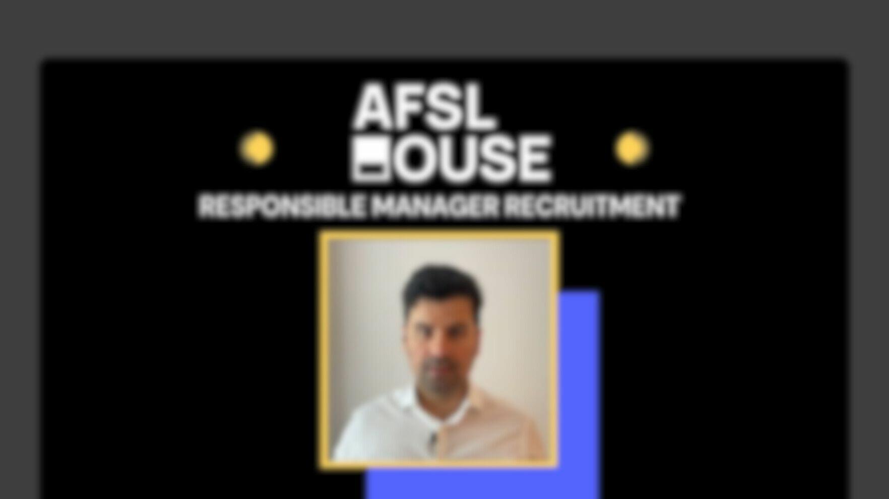 AFSL House Responsible Manager Recruitment: Headshot of a man